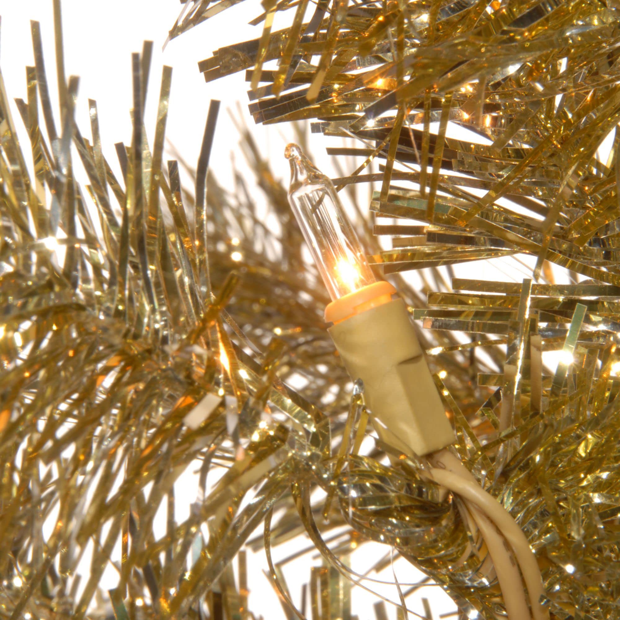 Amazon.com: National Tree Company 4 ft Pre-Lit Champagne Gold